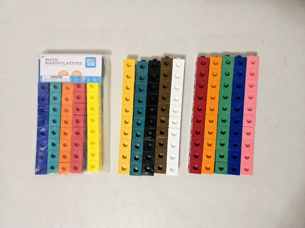 (3 Sets) Counting Cubes, Math Manipulatives Blocks, 150 Count of Assorted Colors
