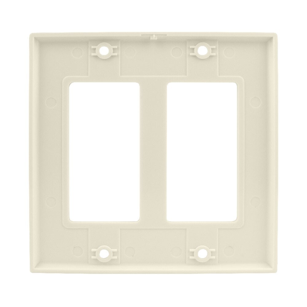 Construct Pro Decorative Double Gang Wall Plate (Light Almond)