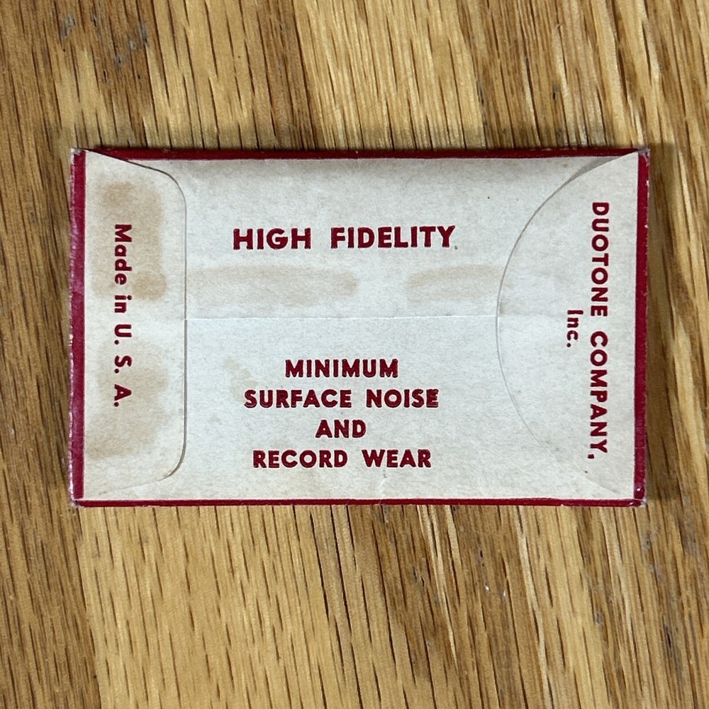 Antique Duotone Phonograph Needle Package Sealed Original Shadowgraphed