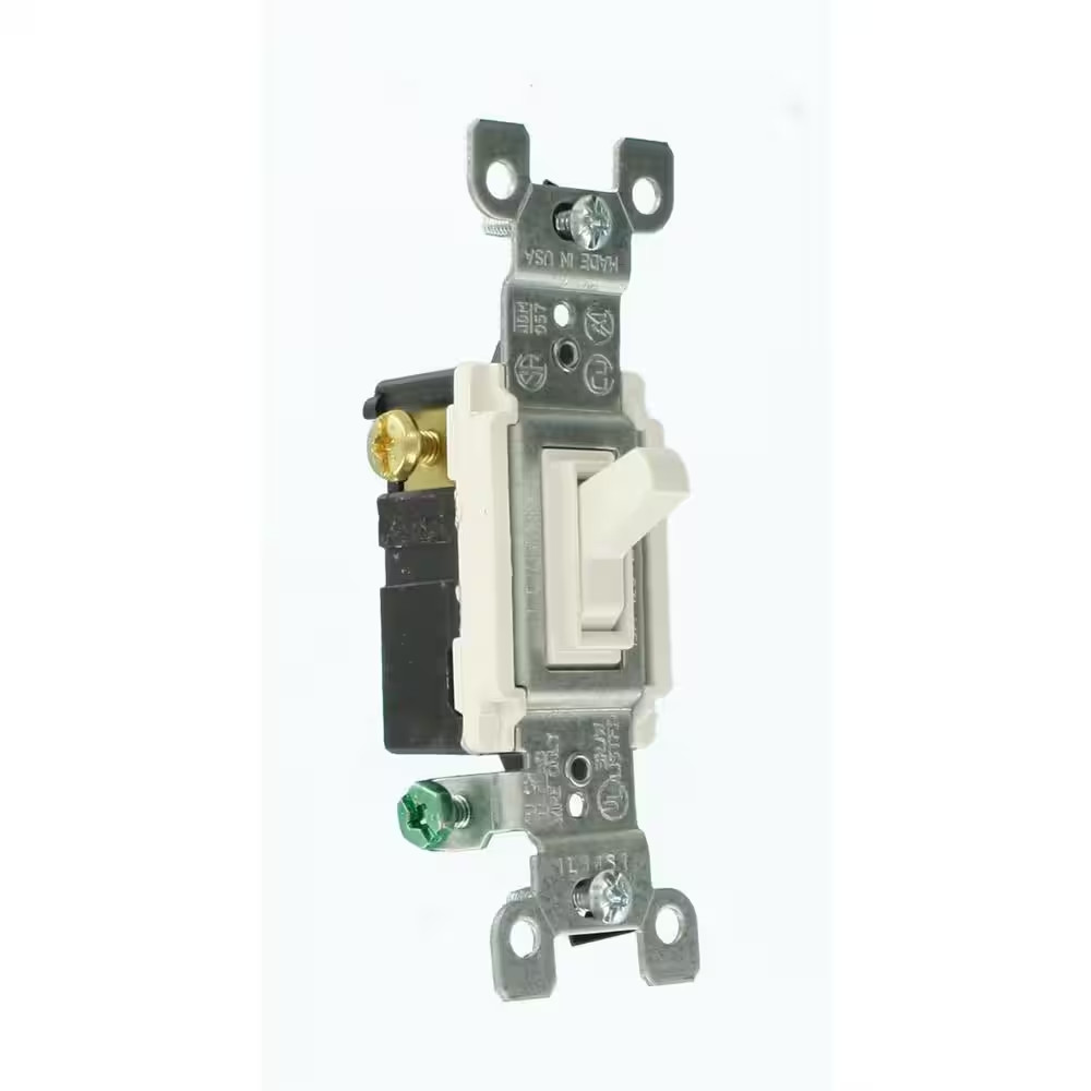 15 Amp 3-Way Toggle Switch, White 1453-2W