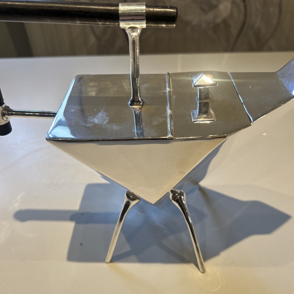 Silver Plated Art Deco Christopher Dresser Style Triangular unusual Shape RARE