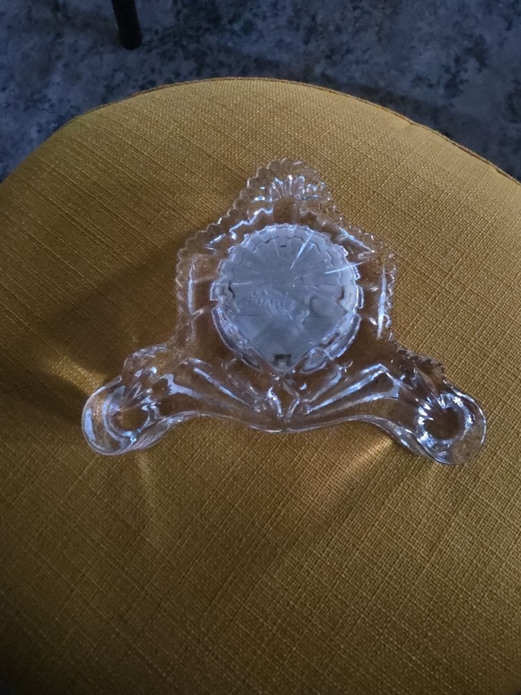 24% Lead Crystal Mantle Clock Vintage Needs Battery