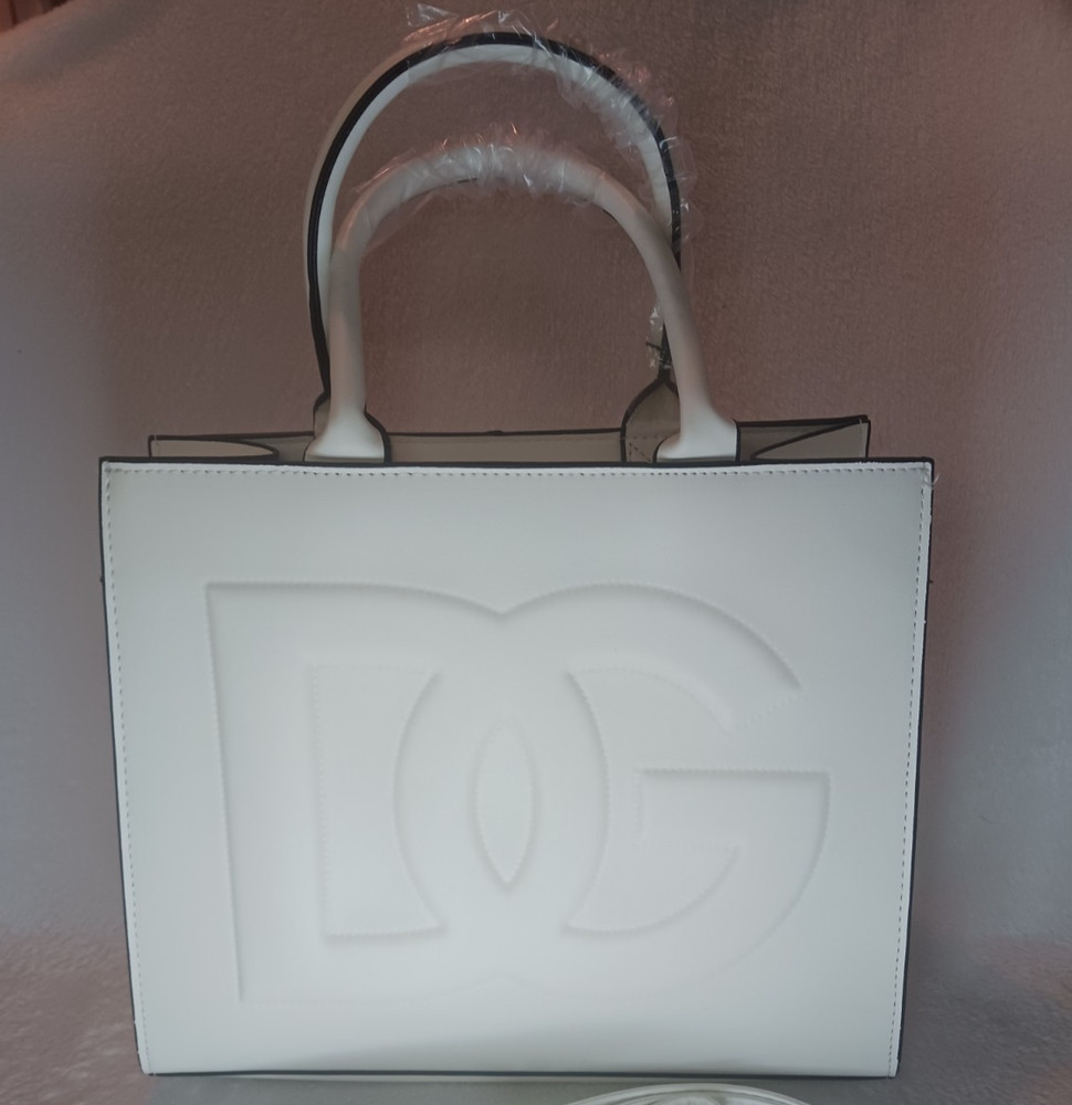 WOMENS HANDBAG INITIAL WHITE LETTERS DG 2 PIECE