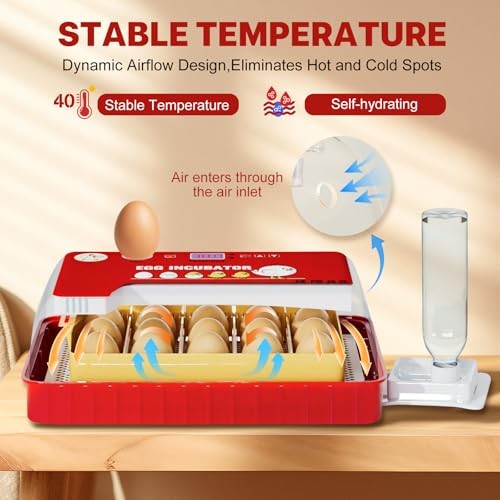 Incubators for Hatching Eggs 15-35 Eggs Incubator with Automatic Egg Red