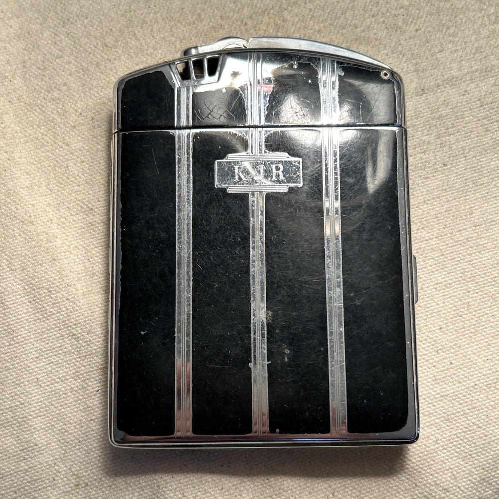 VINTAGE 1940's ART DECO RONSON MASTERCASE LIGHTER & CIGARETTE CASE