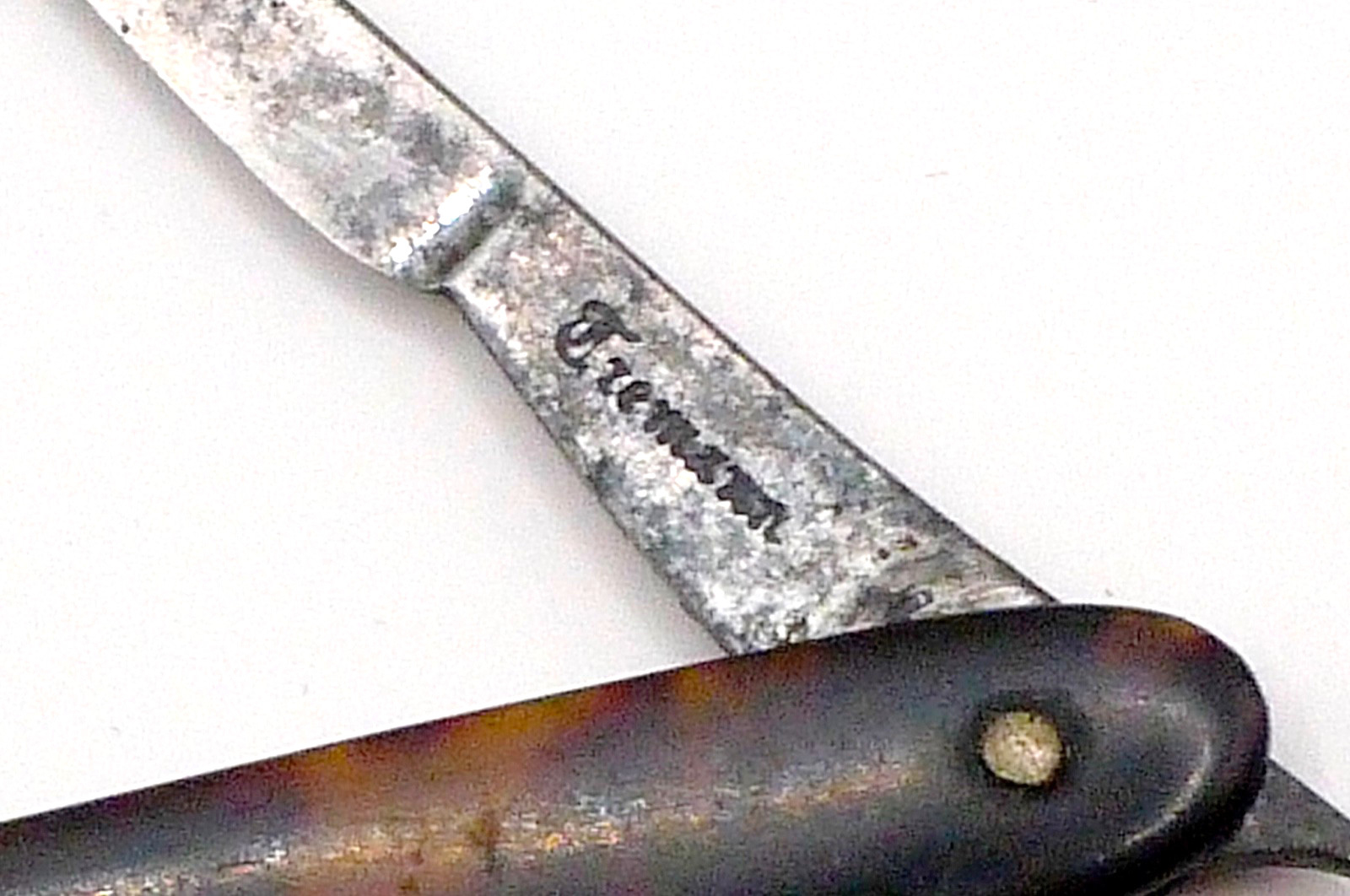 Civil War Era Tiemann Medic Surgical Scalpel Razor Tortoiseshell Handle