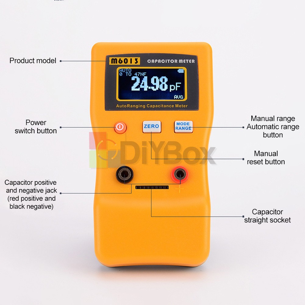 Handheld Automatic Range Digital Capacitance Meter M6013 High-Precision Tester