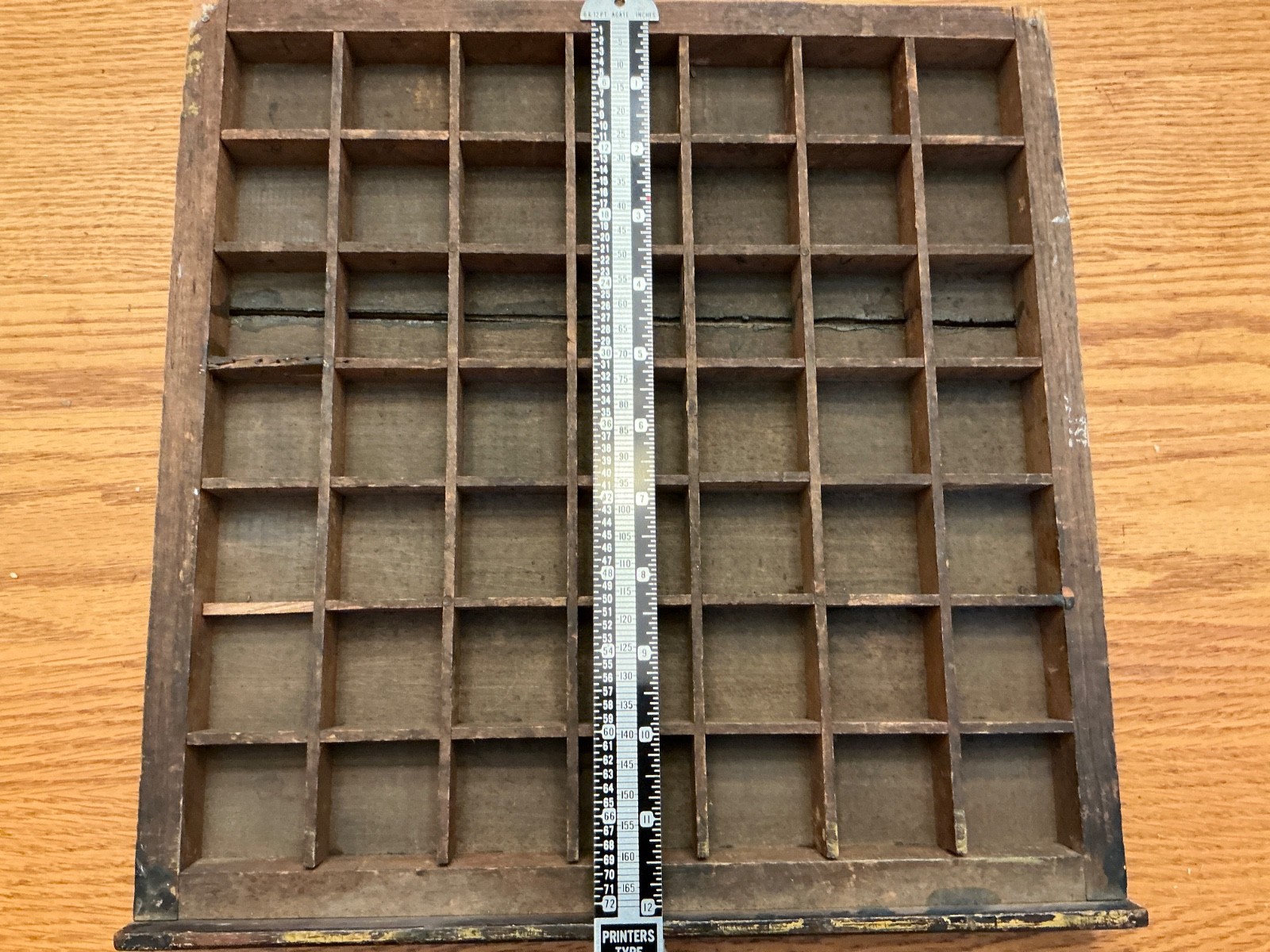 LETTERPRESS PRINTING METAL TYPE SORTING DRAWER SHADOW BOX TRAY