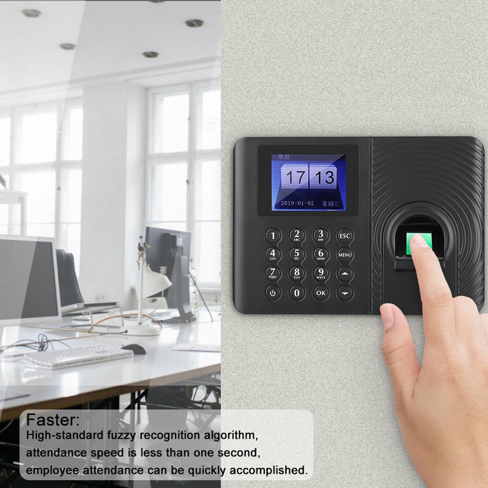 Biometric Fingerprint Time Attendance Recorder Recognition Device Access Control
