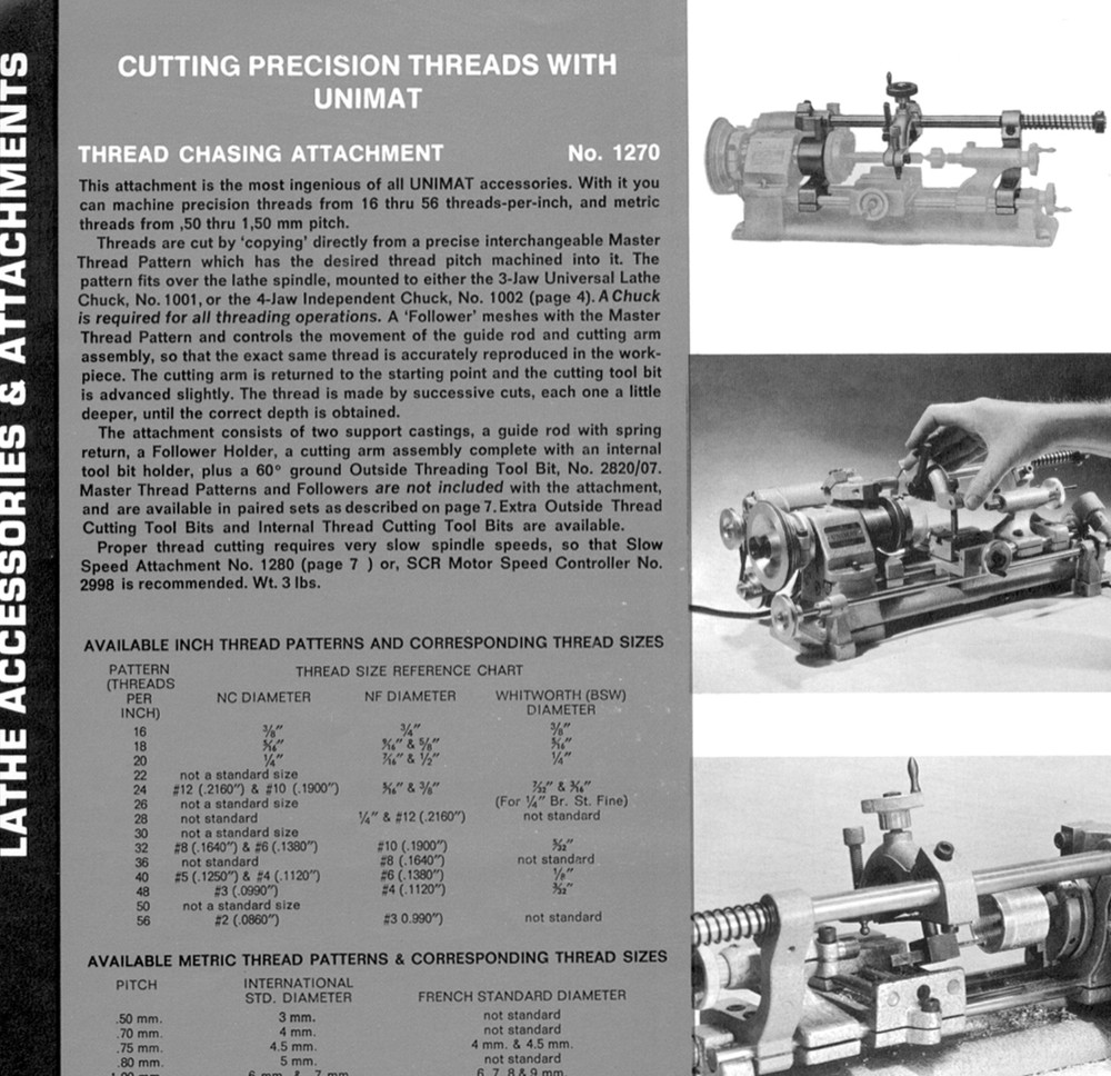 USB DELIVERY ~ Unimat ~ Manuals & catalogs ~ PDF Format Technical
