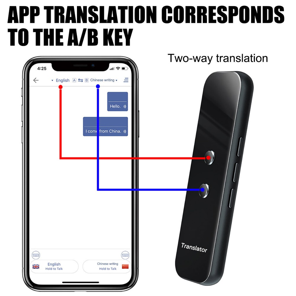 Language Translator Device Real-time Smart Instant Voice 137+ Languages IOS /US