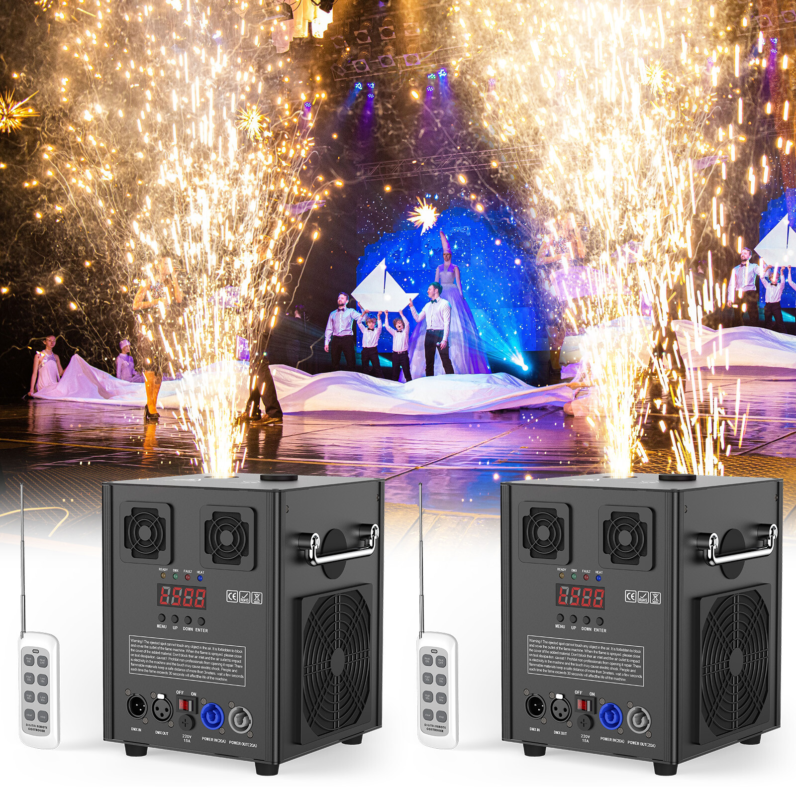 700W Cold Spark Machine Firework Machine DMX DJ Wedding Stage Effect Machine