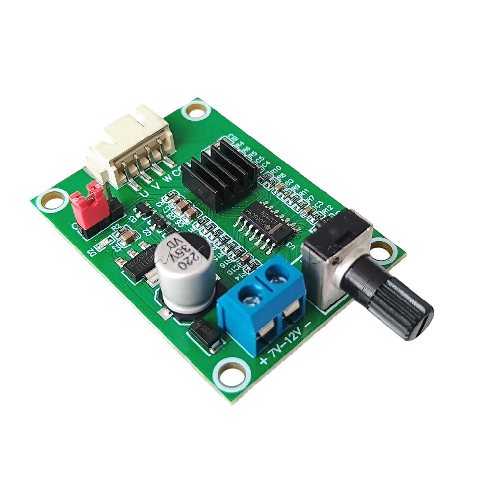 DC7V-12V DC Brushless Motor Driver Board Module Speed Controller + Terminal Wire