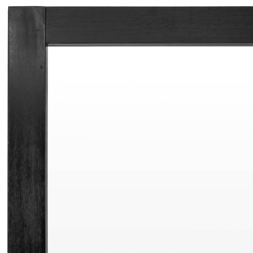 6 ft. Tall Clear Plastic Partition Black 3 Panel