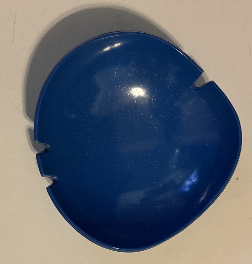 MCM Style Blue w Gold Flecks Plastic Ashtray