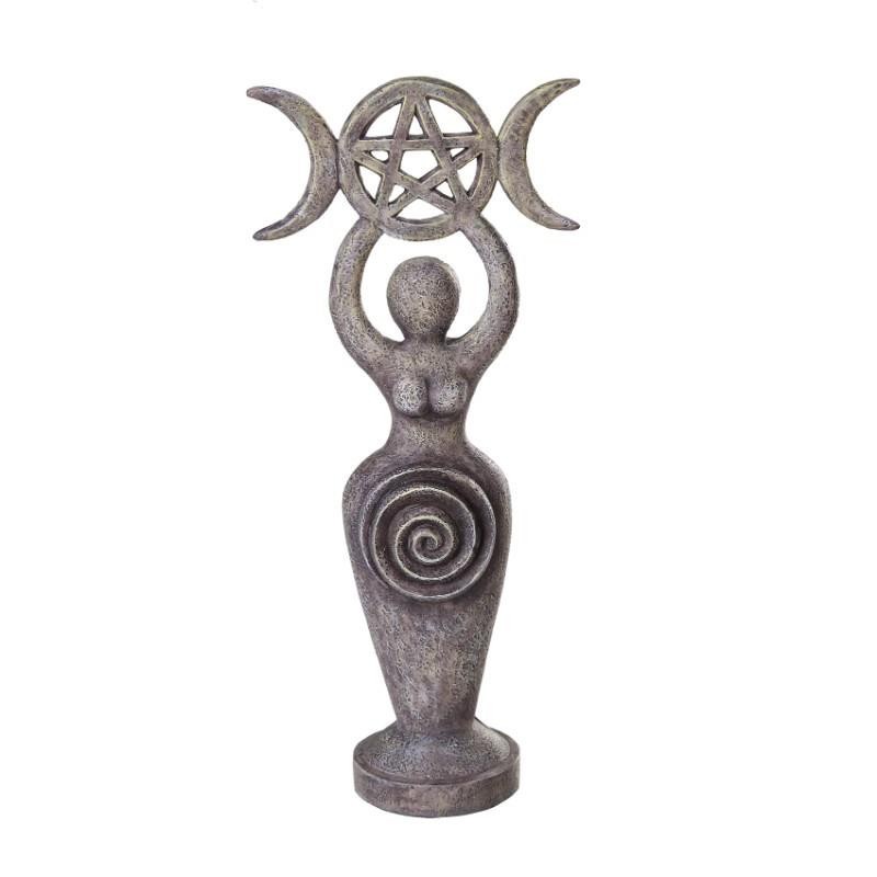 Spiral Goddess Statuette with Tree of Life on Back Side!