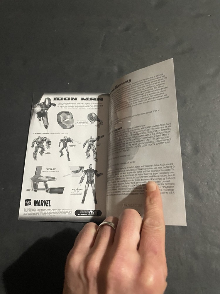 Iron man ps2 Manual Only