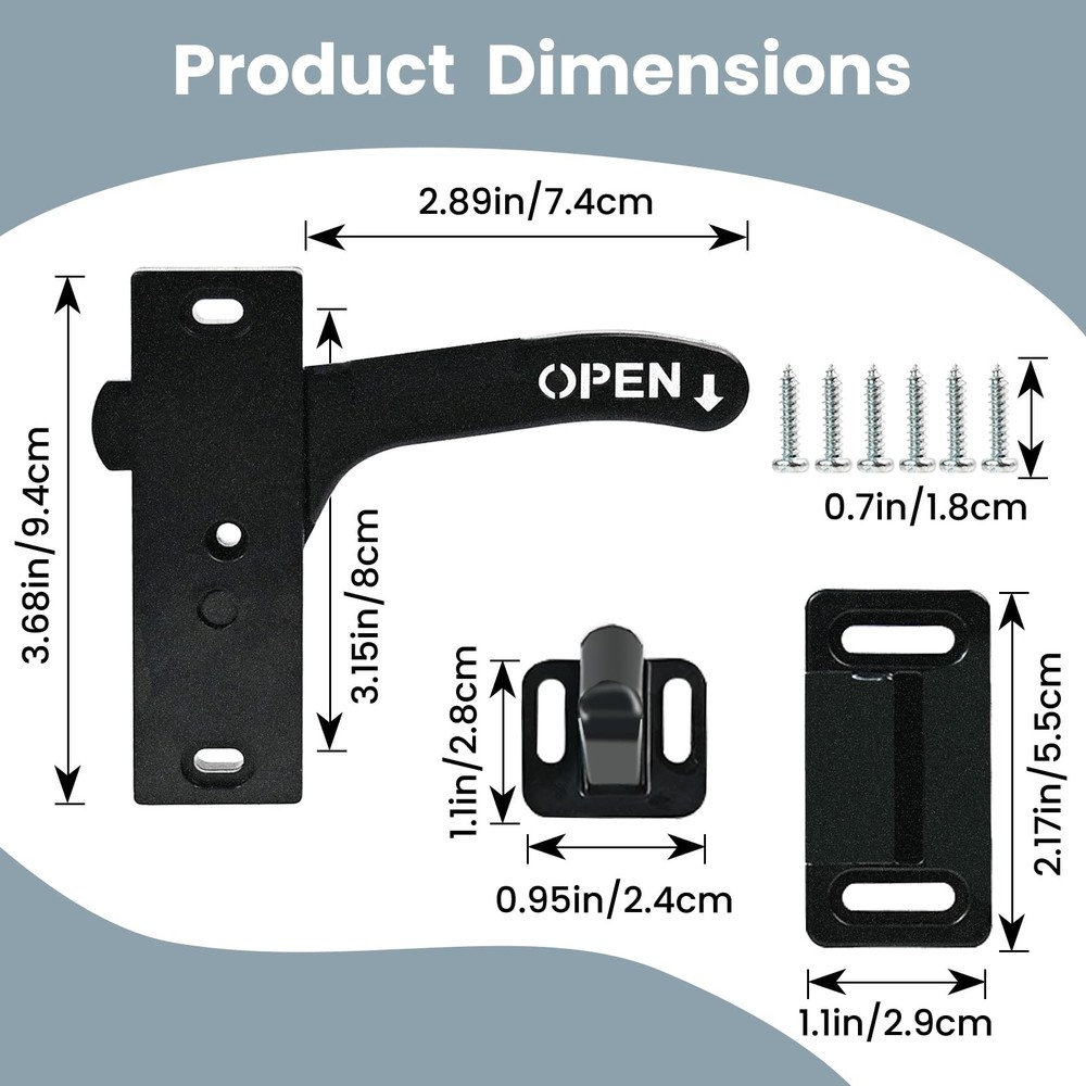 Replacement Kit for RV Screen Door Lock HeavyDuty Right Hand Handle, Secure ...