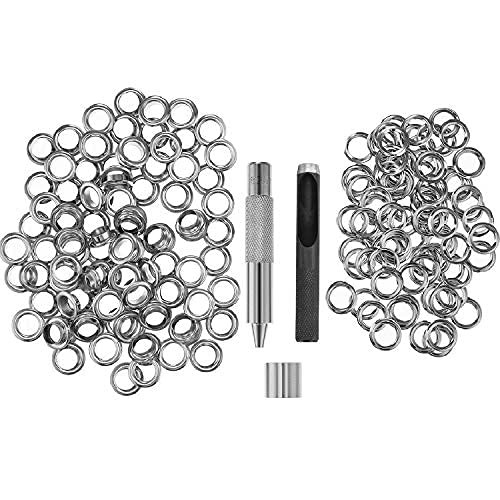 Grommet Tool Kit, Grommet Setting Tool and 100 Sets Eyelets with Storage Box
