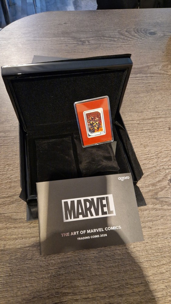 Agoro Marvel Comics Trading Coin Ruby Wolverine 19/50 1 Oz Silver UK