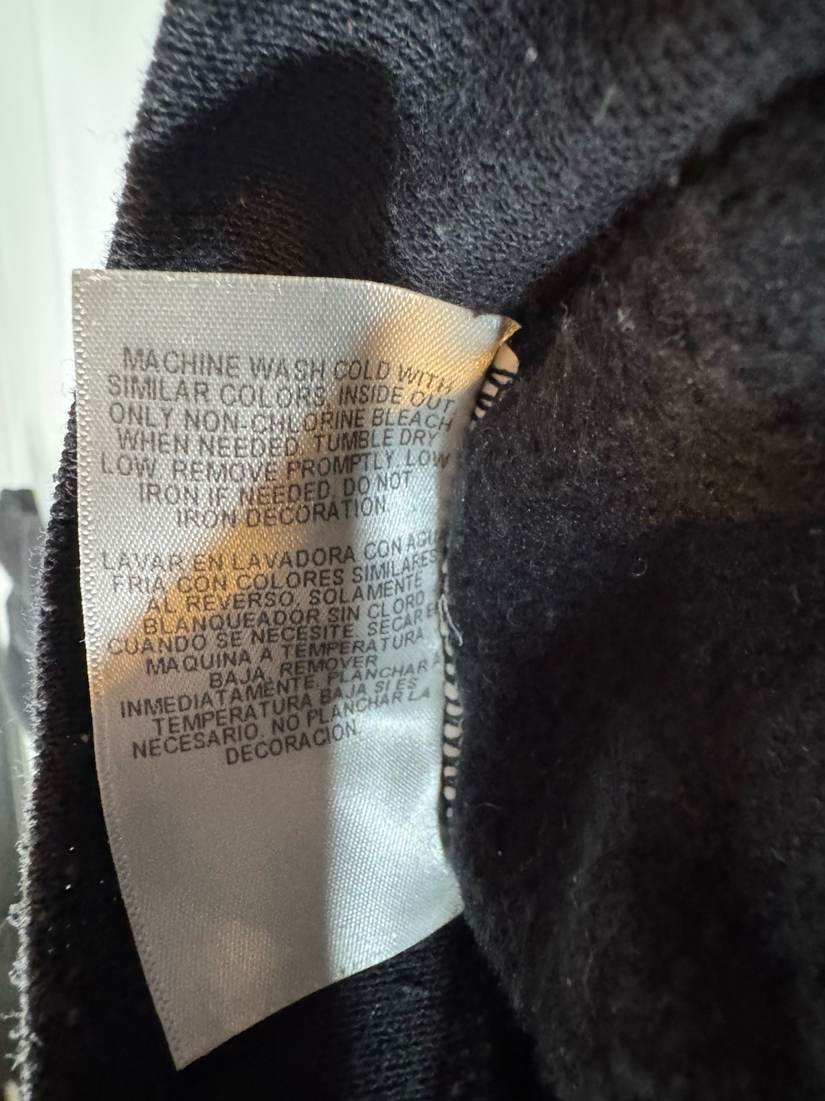 Nightmare Before Christmas Black Hoodie Disney Jack Skellington XL Pullover