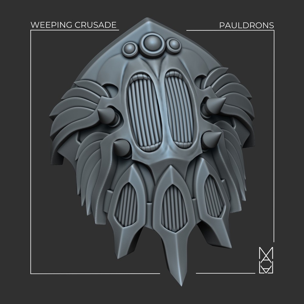 WEEPING CRUSADE CUSTODIAN PAULDRONS