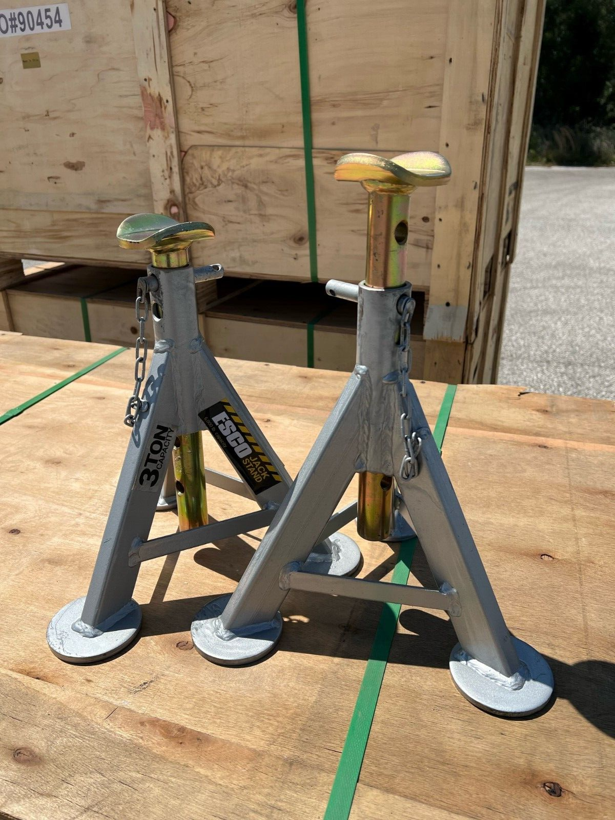 ESCO 10497 3 Ton Axle Top Post Jack Stands Pair