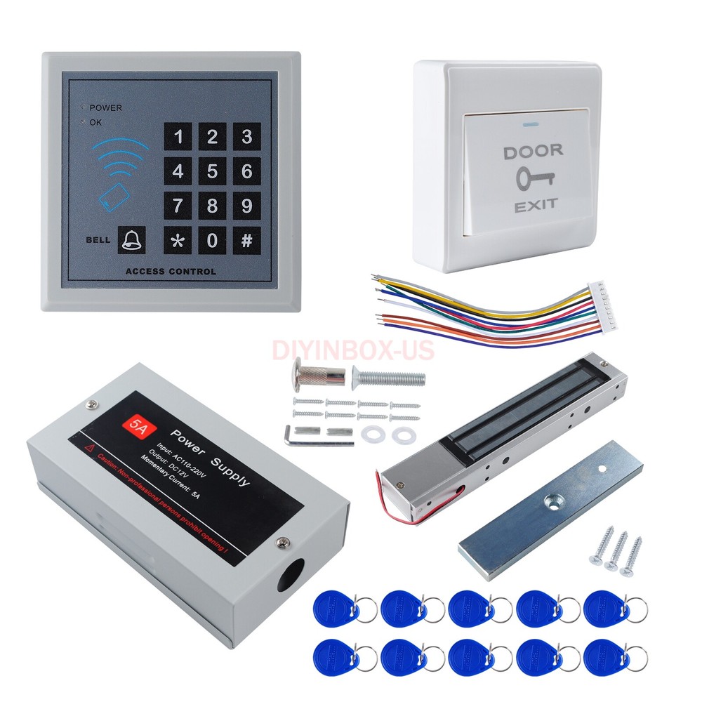 Proximity RFID Card Access Control System Kit Electric Magnetic Door Lock Kit