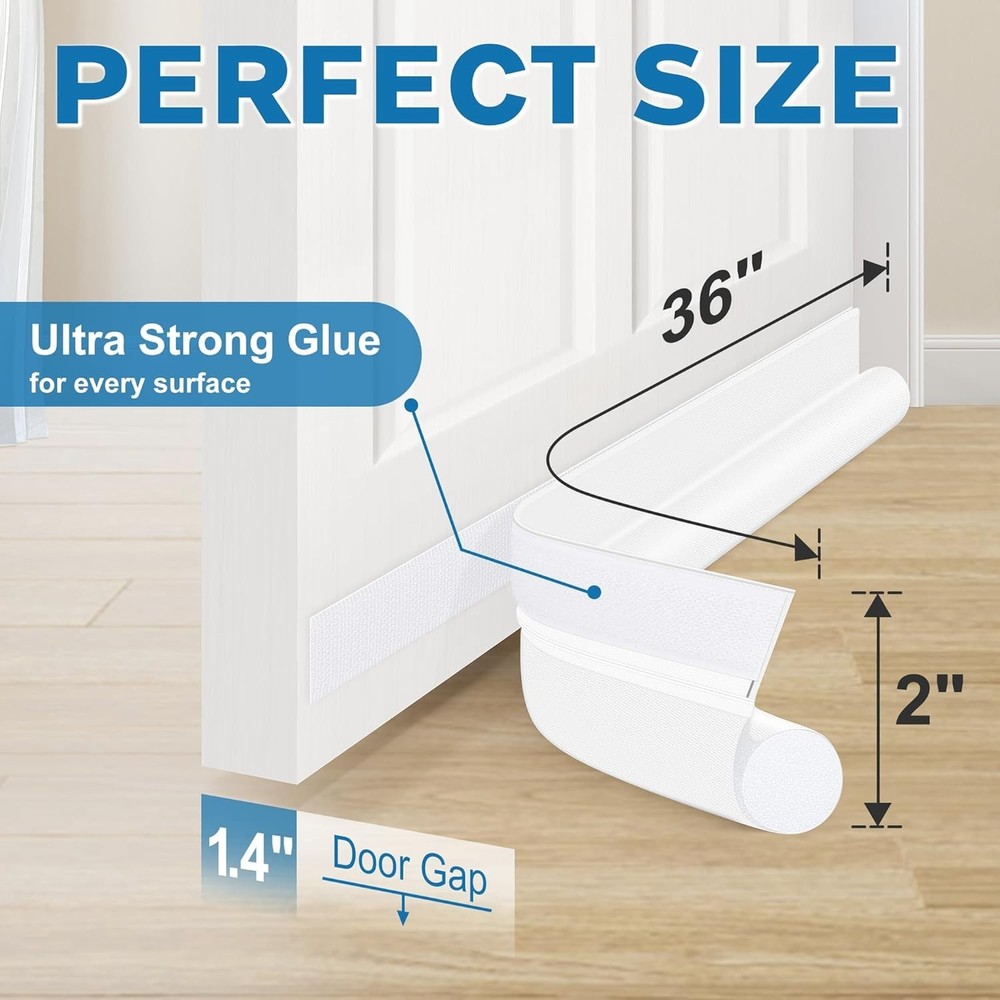 Energy-Efficient 36-Inch Draft Stopper - Easy Install & Adjustable for All Doors