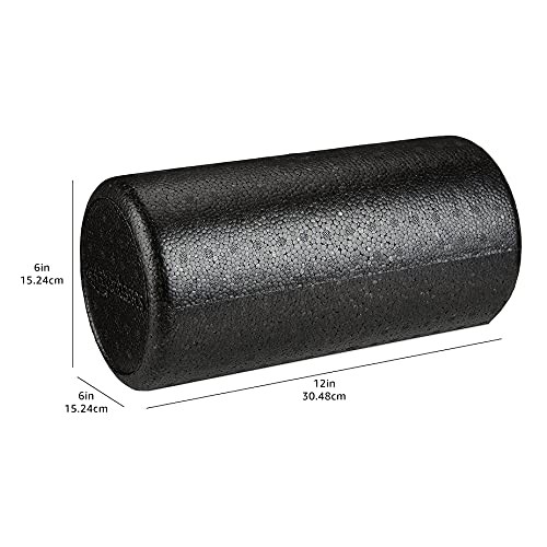 Amazon Basics High-Density Foam Roller for Exercise & Recovery, 12-Inch, Black