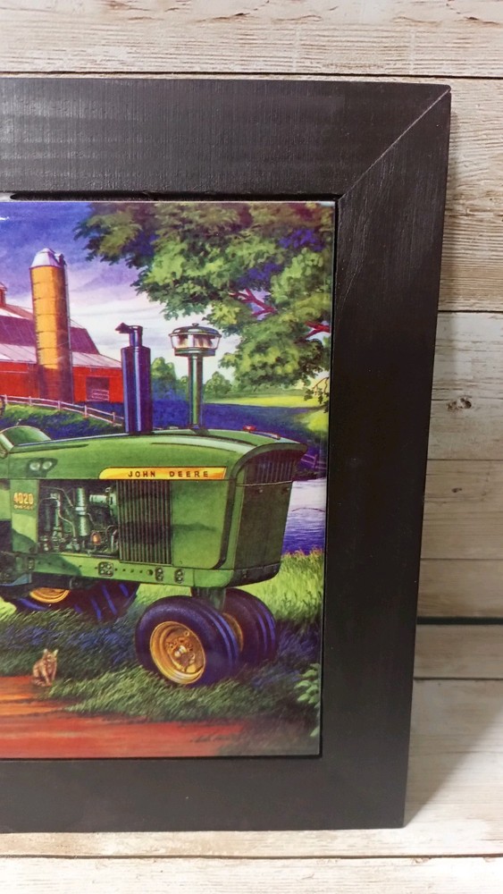 Vintage John Deere Tractor Tile Trivet