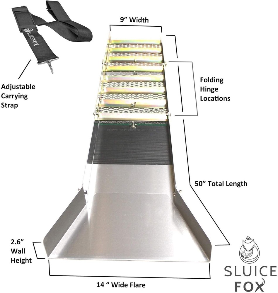 Gold Mining Essentials: 23-Piece Kit with Folding Sluice Box & All Tools Needed
