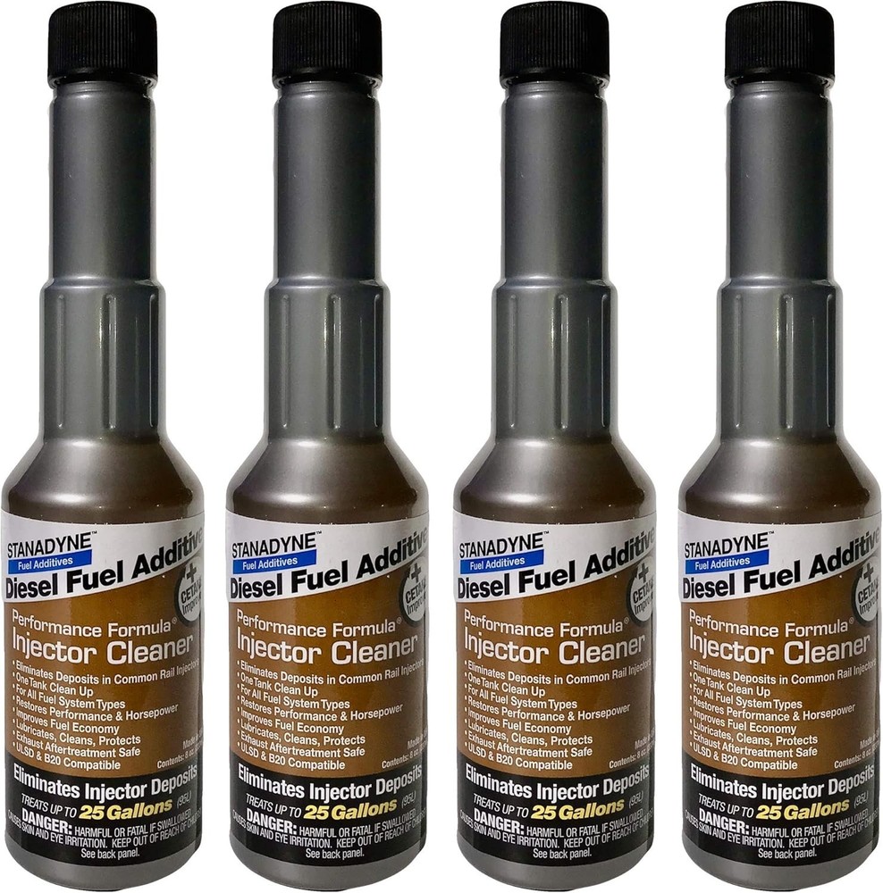 Performance Diesel Injector Cleaner - 4 Pack (8oz Bottles) for Peak Engine Power